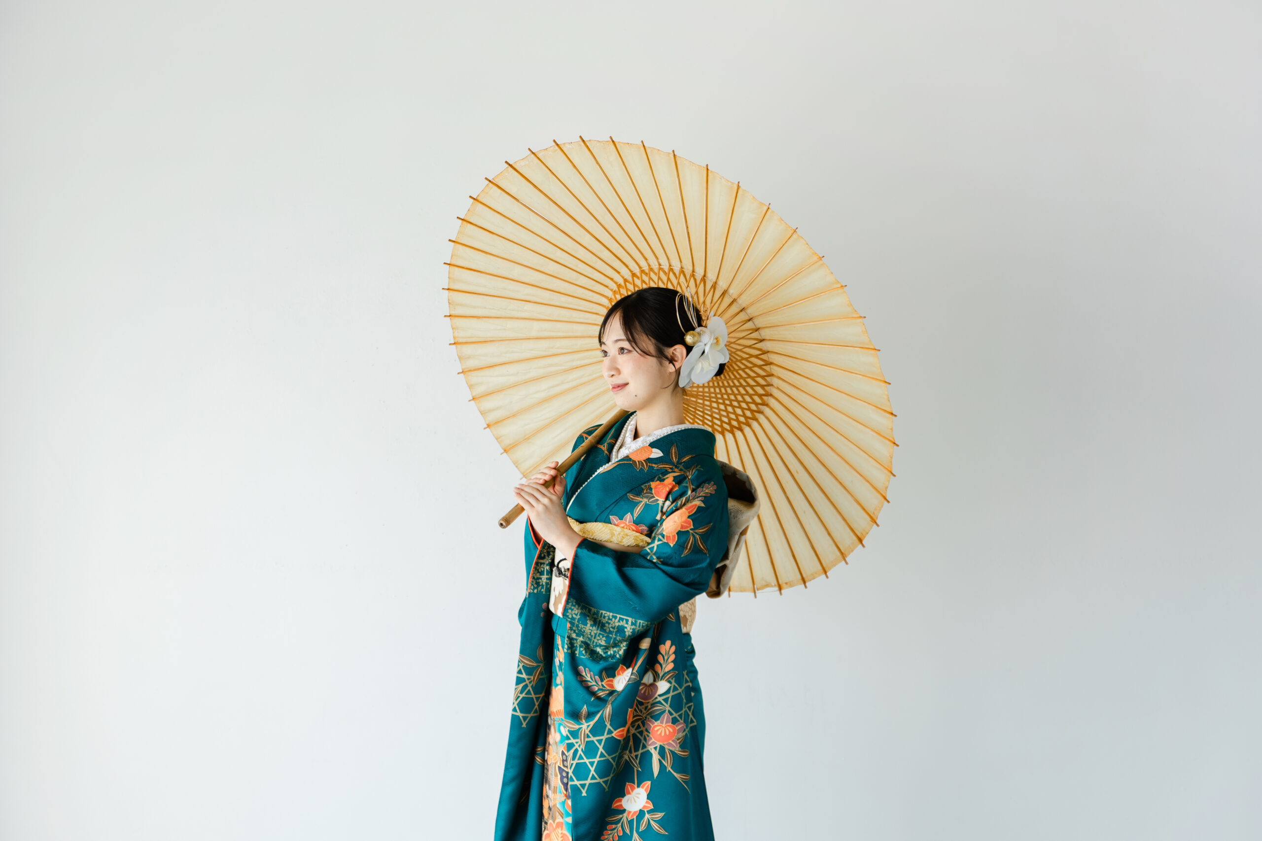 富山成人式振袖レンタル店キモノコアラでの前撮りの様子