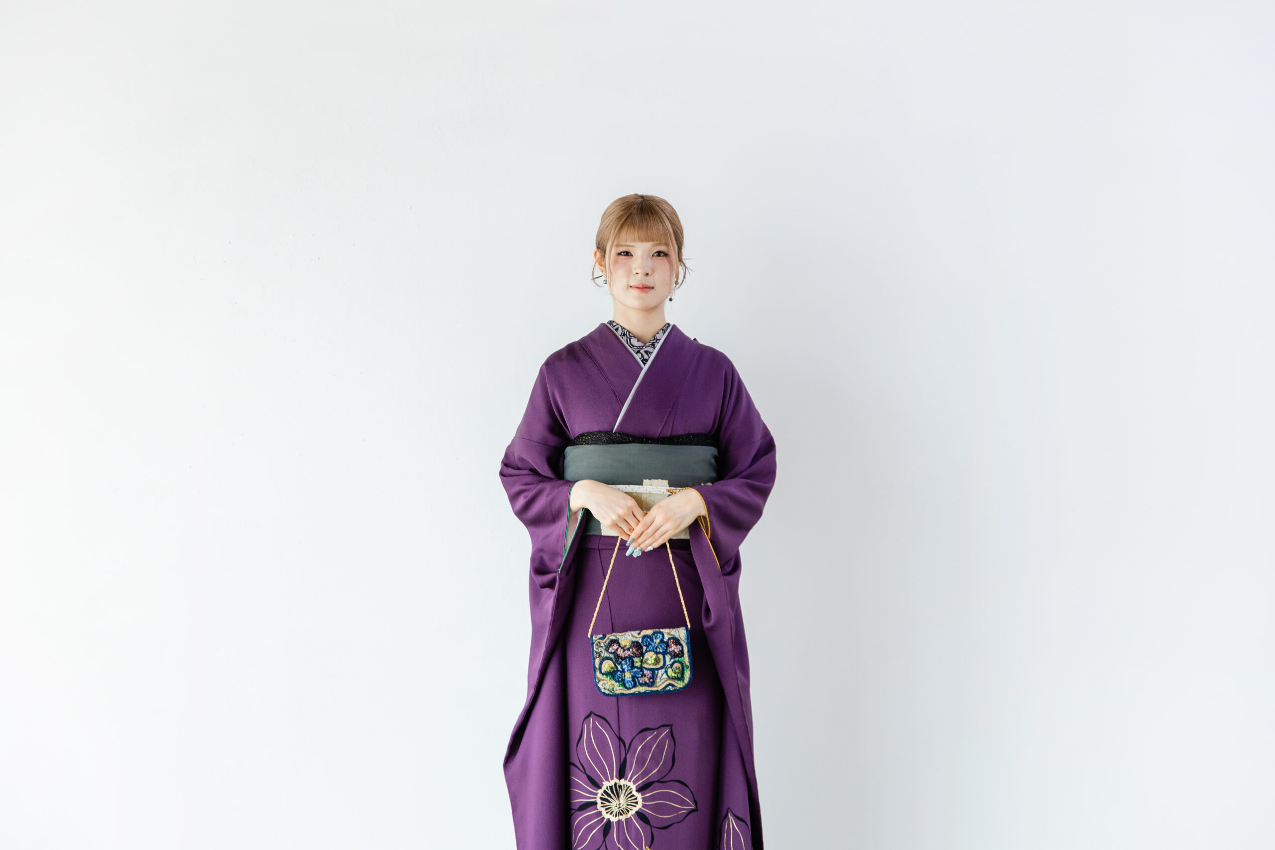 シンプル振袖紫